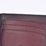 Berluti Berlutty Caligraphic Figure Scrit Leather Wallet Bordeaux Men's Venice Caul Folded Wallet A-Rank Used Silgrin