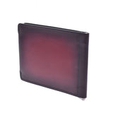 Berluti Berlutty Caligraphic Figure Scrit Leather Wallet Bordeaux Men's Venice Caul Folded Wallet A-Rank Used Silgrin