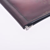 Berluti Berlutty Caligraphic Figure Scrit Leather Wallet Bordeaux Men's Venice Caul Folded Wallet A-Rank Used Silgrin