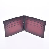 Berluti Berlutty Caligraphic Figure Scrit Leather Wallet Bordeaux Men's Venice Caul Folded Wallet A-Rank Used Silgrin