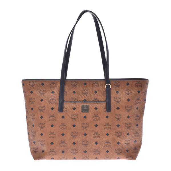 MCM MCM Cognac / Black UniSEX PVC / Curf Tote Bag Ab排名使用Silgrin