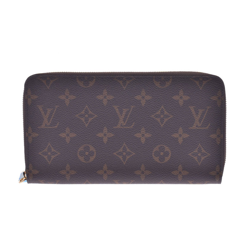 LOUIS VUITTON Monogram Zippy Organizer Brown M62581 Unisex Monogram Canvas Long Wallet Shindo Used Ginzo