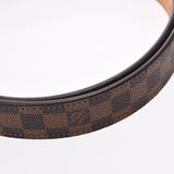 LOUIS VUITTON Louis Vuitton Damier Saint Tulle Mini Belt 75cm Brown Gold Metal Fittings M9744 Men's Damier Canvas Belt AB Rank Used Ginzo