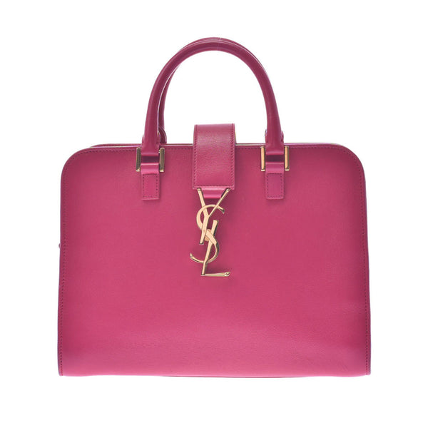 Saint Laurent Sun Laurent Baby Cabbus 2way Bag Pink Gold Bracket 372087 Women's Leather Hand Bag B Rank Used Sinkjo