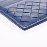 Bottegaveneta Bottega Veneta Card Case Intrechato Blue B03007788H Unisex Ramskin Pass Case AB Rank Used Silgrin