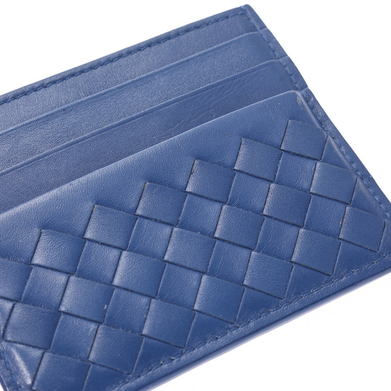 Bottegaveneta Bottega Veneta Card Case Intrechato Blue B03007788H Unisex Ramskin Pass Case AB Rank Used Silgrin