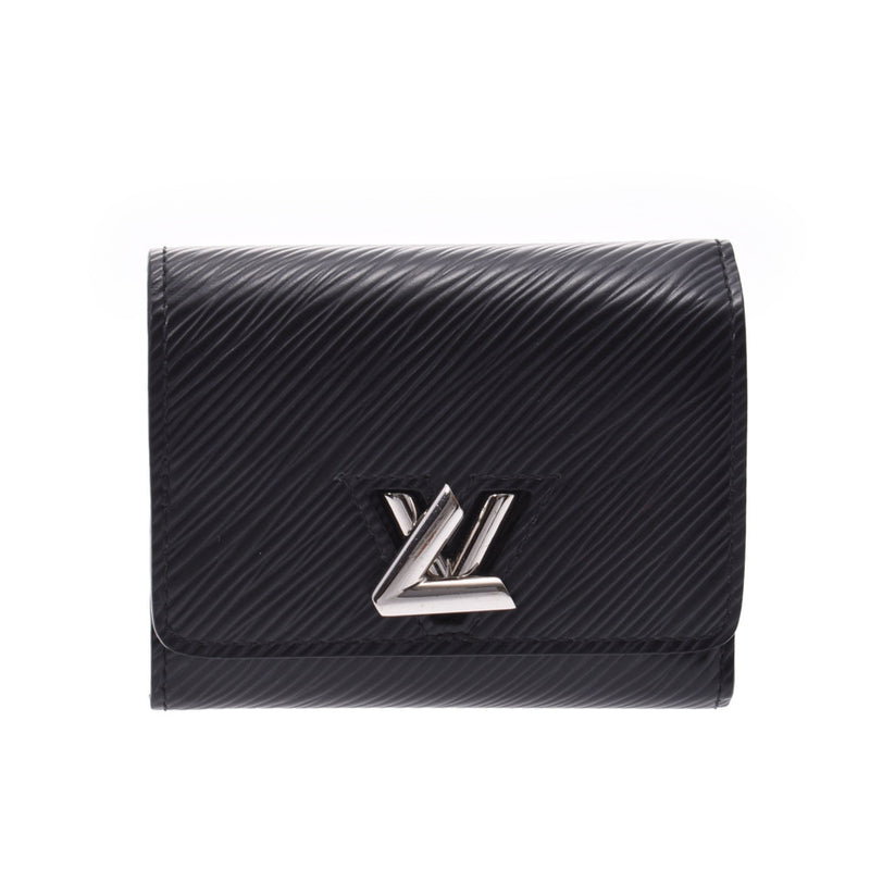 LOUIS VUITTON Louis Vuitton Epi Portofeuil Twin Compact XS Black Silver Hardware M63322 Ladies Epi Leather Tri-Fold Wallet B Rank Used Ginzo