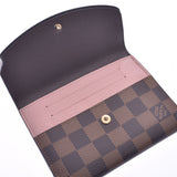 Louis Vuitton Louis Vuitton Damier Portfoille Normandy Rose Valerine N60043 Women's Dumie Camp Bath Two Folded Wallet AB Rank Used Silgrin