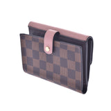 Louis Vuitton Louis Vuitton Damier Portfoille Normandy Rose Valerine N60043 Women's Dumie Camp Bath Two Folded Wallet AB Rank Used Silgrin