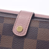 Louis Vuitton Louis Vuitton Damier Portfoille Normandy Rose Valerine N60043 Women's Dumie Camp Bath Two Folded Wallet AB Rank Used Silgrin