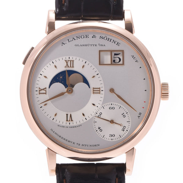 A.LANGE&amp;SOHNE Lange &amp; Söhne Grand Lange 1 139.032 Men's PG/Leather Watch Hand-wound Silver Dial A Rank Used Ginzo