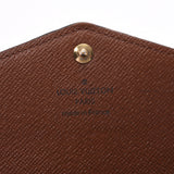 LOUIS VUITTON Louis Vuitton monogram portofoy Sara Brown M60531 unisex monogram canvas long wallet B-rank used silver