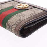 GUCCI Gucci Off Dispertise Wallet Breege 523155 Women GG Sprim Canvas Caul Folded Wallet B Rank Used Sinkjo
