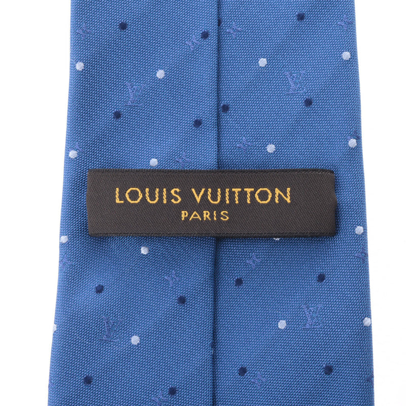 Louis Vuitton Louis Vuitton Monogram Dot图案蓝色男士丝绸100％领带AB排名使用Silgrin