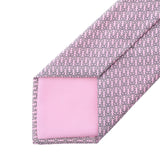 爱马仕Hermes H Pattern Pink Men's Silk 100％领带未使用的Silgrin