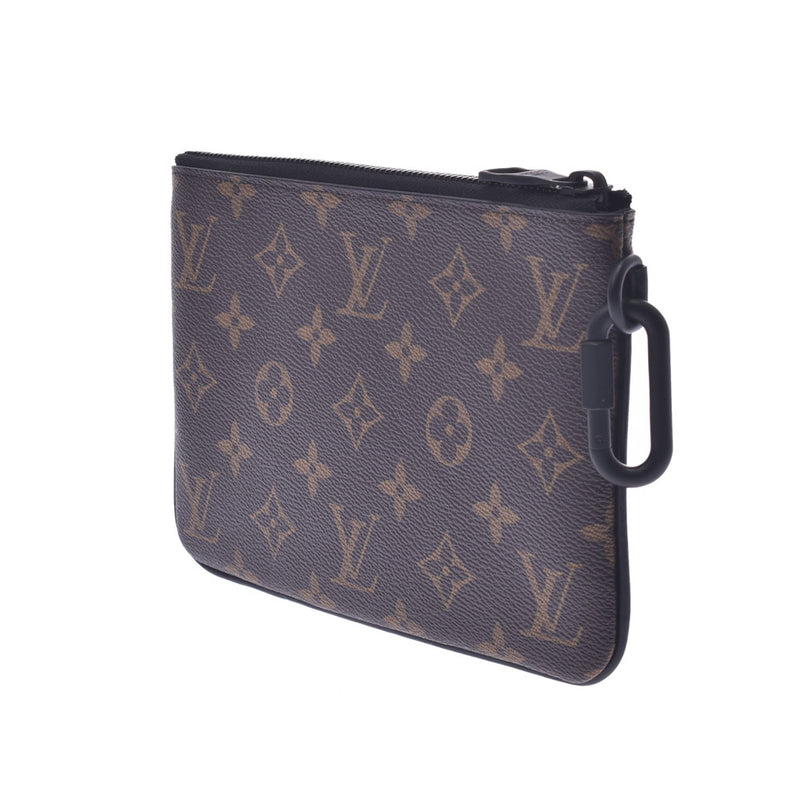 LOUIS VUITTON ルイヴィトン モノグラム ジップドポーチMM ブラウン M67814 ユニセックス モノグラムキャンバス ポーチ Aランク 中古 銀蔵