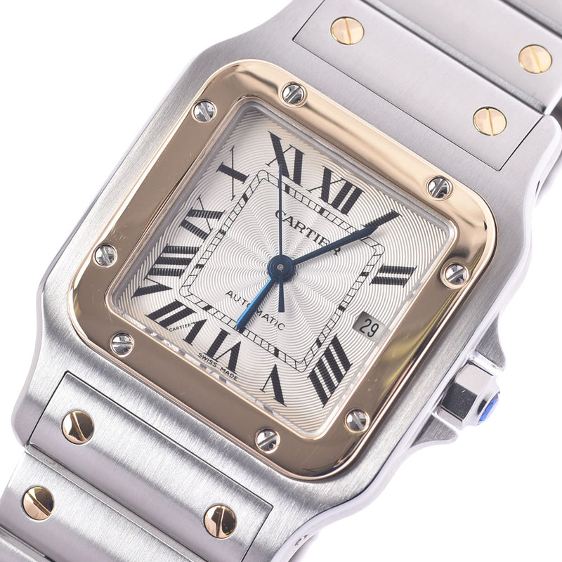 Cartier Cartier Santosugalbe LM Boys SS / YG Watch Automatic Wound White Flight A Rank Used Sinkjo