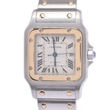 Cartier Cartier Santosugalbe LM Boys SS / YG Watch Automatic Wound White Flight A Rank Used Sinkjo