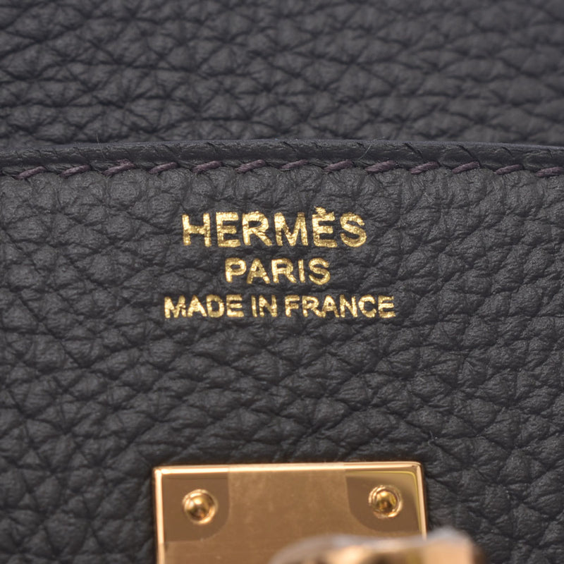 Hermes Hermes Burkin 25 Ver Maki Gold Bracket Y Engraved (around 2020) Women's Togo Handbag New Silgrin