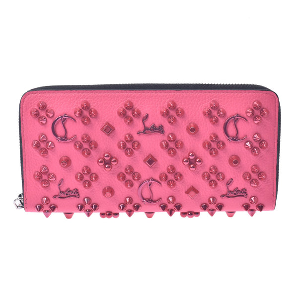 Christian Louboutin Christian Louboutin Fastener Long Wallet Spike Studs Pink Women's Curf Long Wallet Unused Silgrin