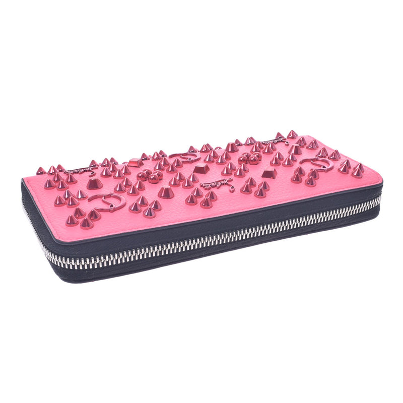 Christian Louboutin Christian Louboutin Fastener Long Wallet Spike Studs Pink Women's Curf Long Wallet Unused Silgrin