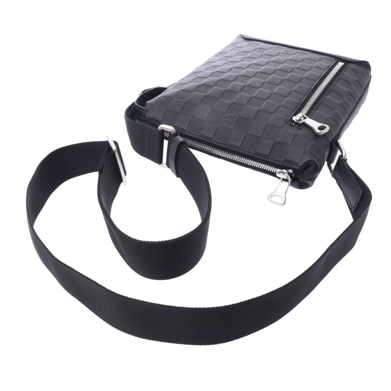 Louis Vuitton Louis Vuitton Damier Anfini Discovery Messenger BB Black N42418 Men's Leather Shoulder Bag A-Rank Used Silgrin