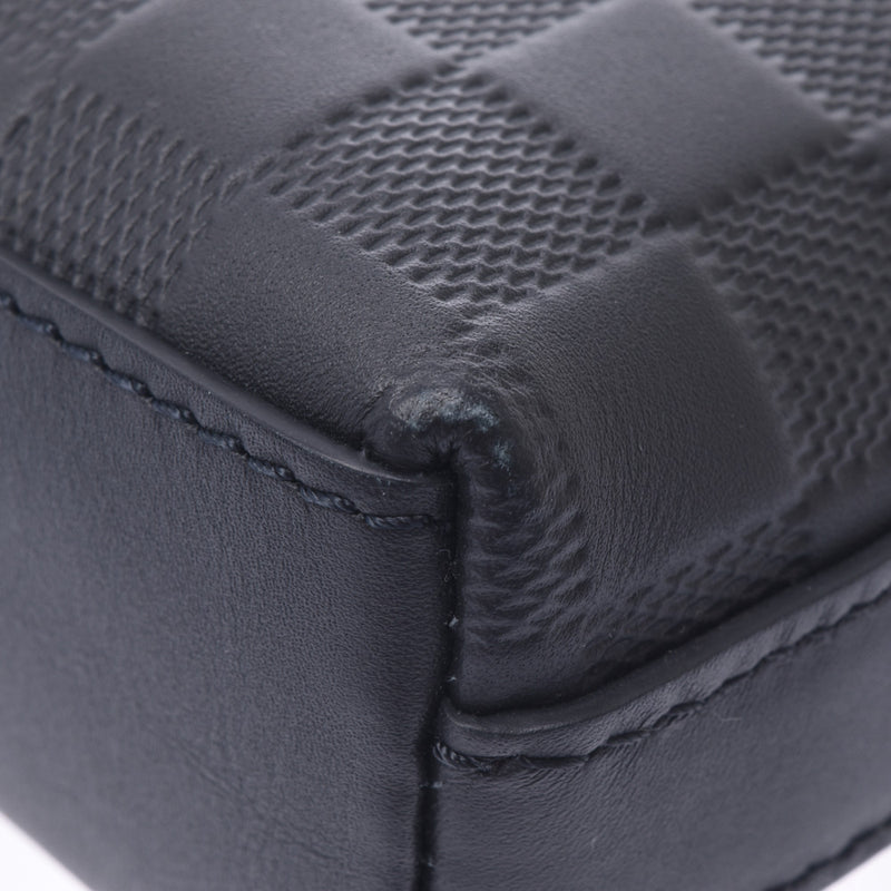 Louis Vuitton Louis Vuitton Damier Anfini Discovery Messenger BB Black N42418 Men's Leather Shoulder Bag A-Rank Used Silgrin