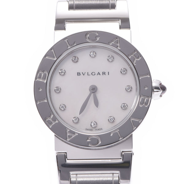 BVLGARI ブルガリ ブルガリブルガリ26 12Pダイヤ BBL26S レディース SS 腕時計 クオーツ シェル文字盤 Aランク 中古 銀蔵