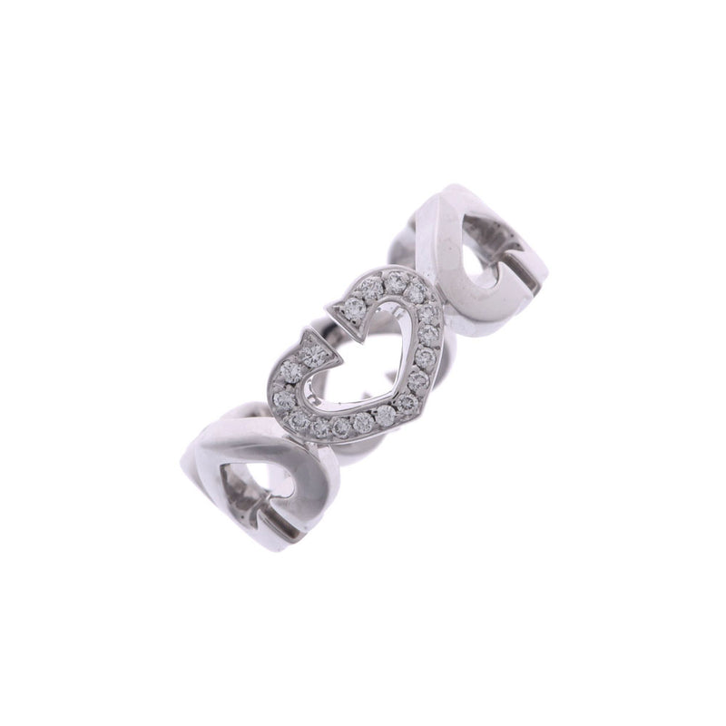 Cartier Cartier C Heart Ring # 50 Diamond No. 10 Ladies K18WG Ring / Ring A Rank Used Silgrin