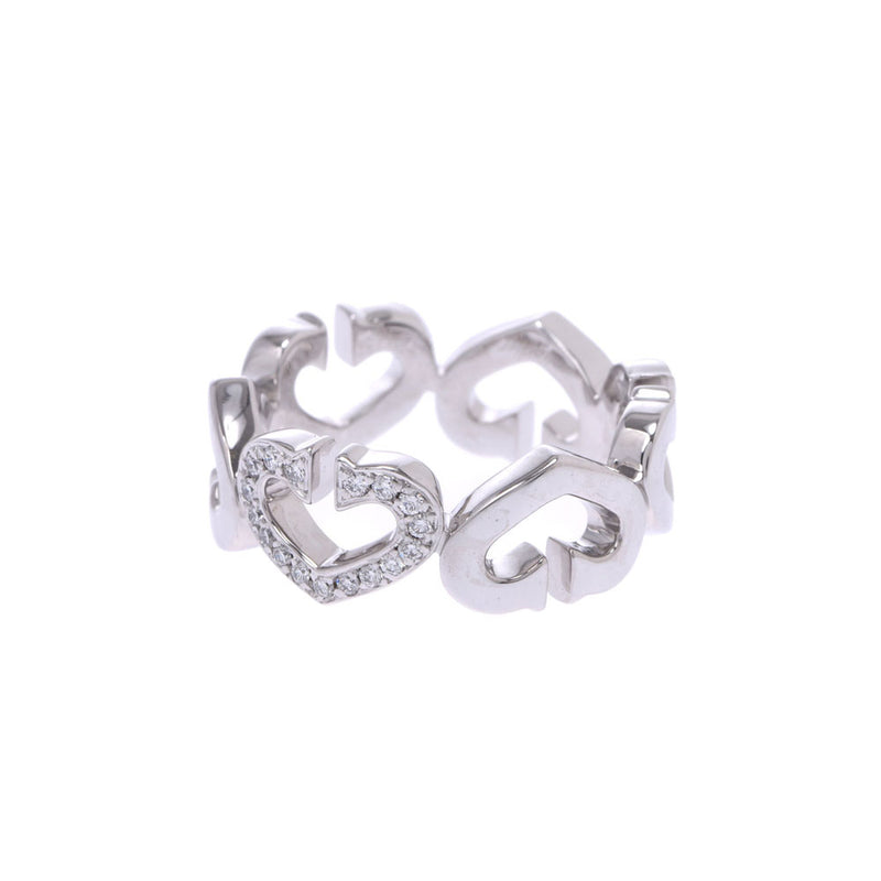 Cartier Cartier C Heart Ring # 50 Diamond No. 10 Ladies K18WG Ring / Ring A Rank Used Silgrin