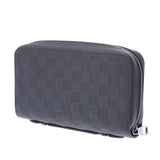 Louis Vuitton Louis Vuitton Damier Amphini Zippy XL Clutch Bag Onyx N61254 Men's Leather Long Wallet A-Rank Used Silgrin