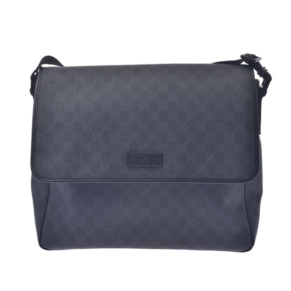 GUCCI Gucci GG Sprim Shoulder Bag Dark Gray 169935 Men's PVC Messenger Bag B Rank Used Silgrin