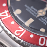 ROLEX Rolex GMT Master Red Blue Bezel No Fuchi 16750 Men's SS Watch Automatic Black Dial AB Rank Used Ginzo