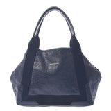 BALENCIAGA Balenciaga Navy Cava S Navy/Black Unisex Leather/Canvas Satchel B Rank Used Ginzo