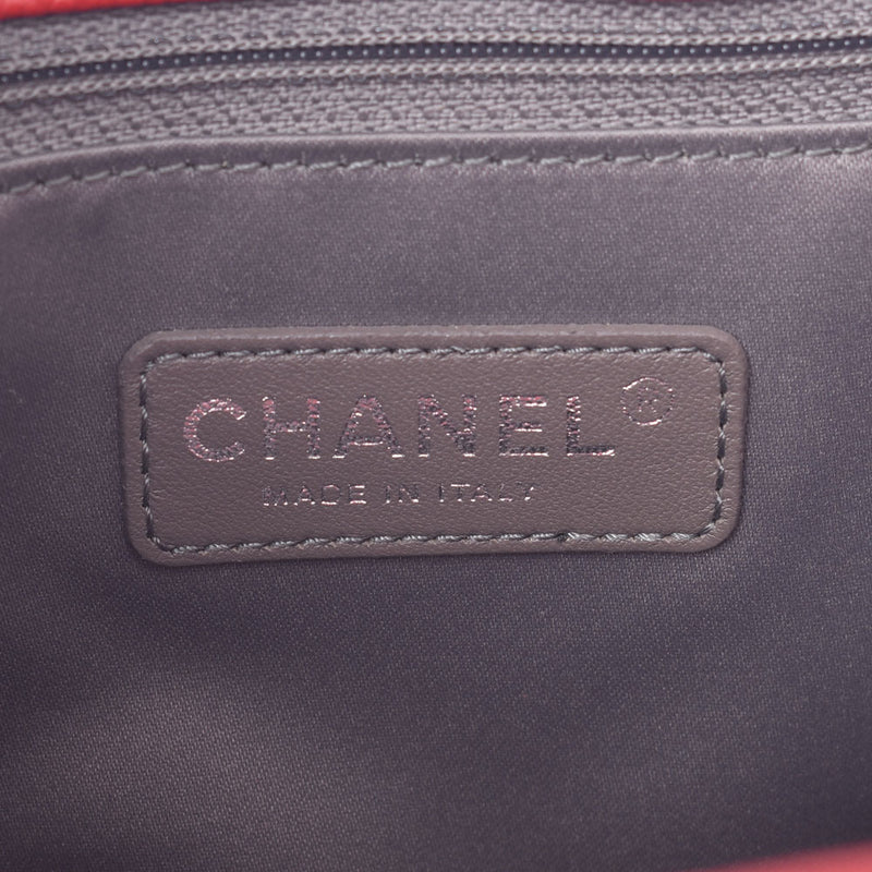 CHANEL シャネル マトラッセ GST チェーントート 赤 シルバー金具 レディース キャビアスキン トートバッグ Aランク 中古 銀蔵