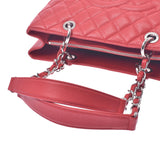 Chanel Chanel Matrasse GST Chain Tote Red Silver Bracket Ladies Caviar Skin Tote Bag A-Rank Used Sinkjo