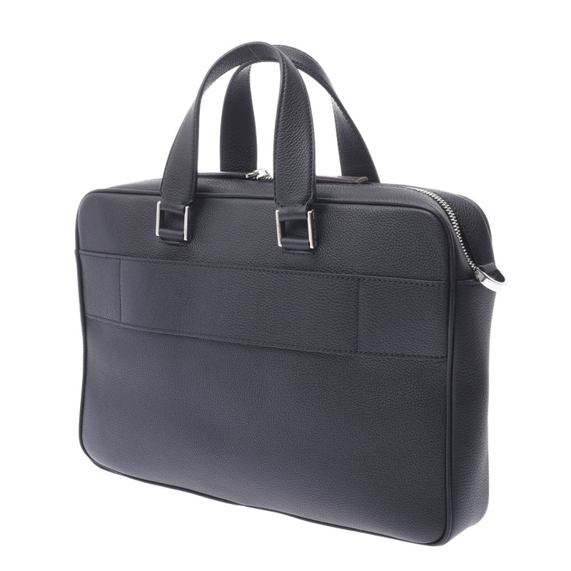 Berluti Berlutti 2way Bag Brief Case Dark Brown / Black Silver Fixt Men's Leather Business Bag New Sale Silver