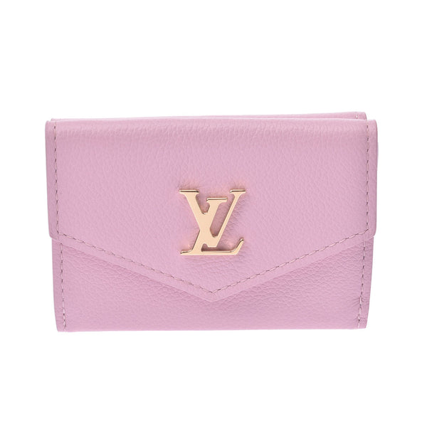 Louis Vuitton Louis Vuitton Portfoille Rock Me Japan Limited Lights Pink M80088 Ladies Leather Three Folded Wallets New Sinkjo