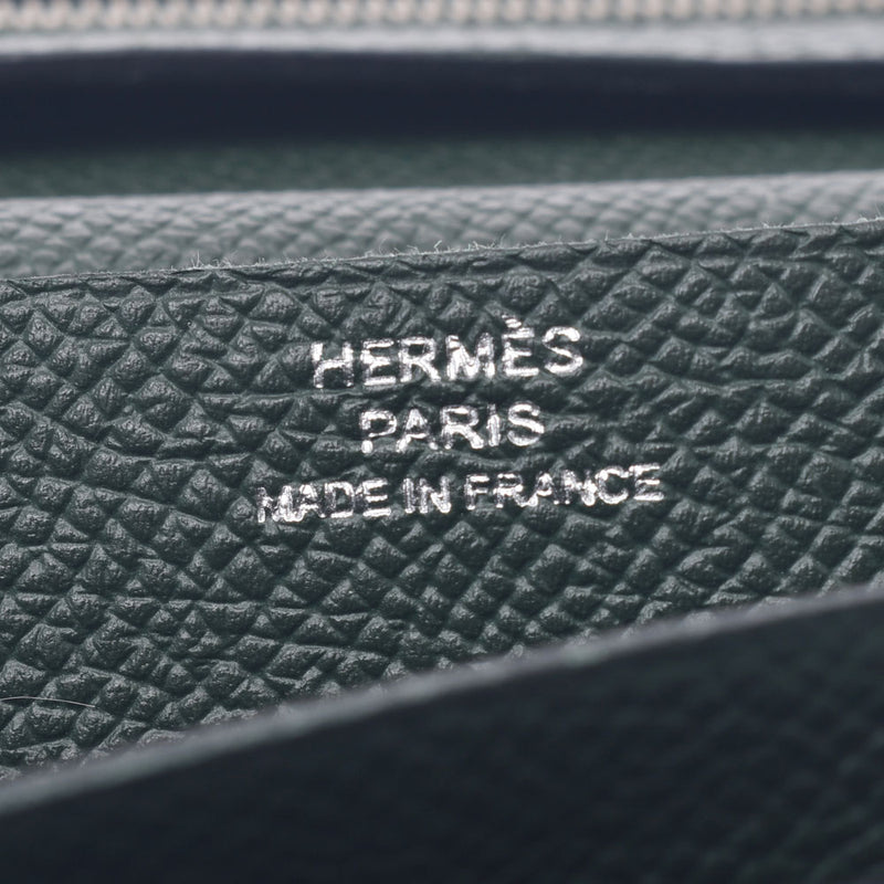 HERMES エルメス ベアンスフレ 長財布 ヴォーエプソン黒 X ユニセックスベルト金具内側