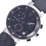 Louis Vuitton Louis Vuitton Tambourg Moon Star GM Q8D11 Men's SS / Rubber Watch Quartz Black Table A-Rank Used Sinkjo