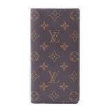 Louis Vuitton Louis Vuitton Monogram Portfoille Braza Brown M66540 Men's Monogram Canvas Long Wallet New Sanko