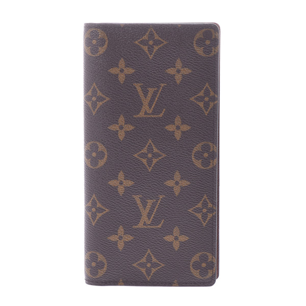 Louis Vuitton Louis Vuitton Monogram Portfoille Braza Brown M66540 Men's Monogram Canvas Long Wallet New Sanko