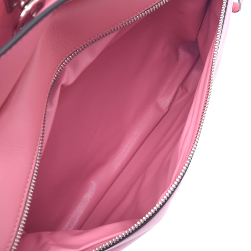 Salvatore Ferragamo Ferragamo Studio包粉红色的银色支架女士Curf Handbags Ab等级使用Silgrin