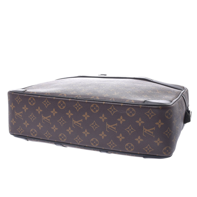 LOUIS VUITTON ルイヴィトン モノグラム マカサー ポルトドキュマン ヴォワヤージュGM ブラウン/黒 M40224 メンズ モノグラムキャンバス ビジネスバッグ Bランク 中古 銀蔵