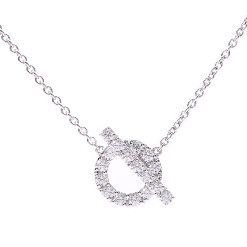 Hermes Hermes Fineth Necklace Diamond 0.46ct Ladies K18WG Necklace Unused Silgrin