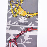 Hermes Hermes Etriers Remix Twilley Gray Women Silk 100% Scarf New Silgrin