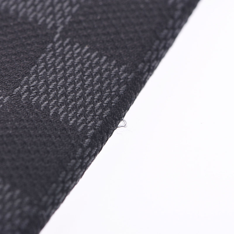 Louis Vuitton Louis Vuitton Kurvit Damie Classic Black / Gray M78752 Men's Silk 100% Tie A-Rank Used Sinkjo