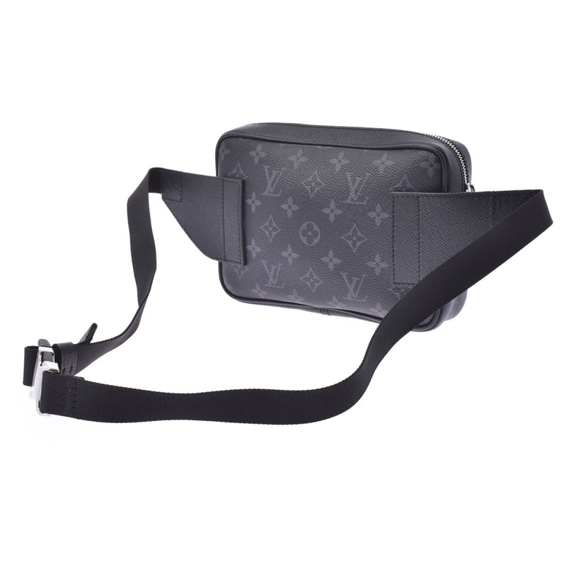 LOUIS VUITTON bum bag outdoor M30245 Taiga leather canvas Black Used mens  Noir