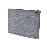 CHANEL Chanel Deauville Clutch Bag Gray Women's Tweed Second Bag A-Rank Used Silgrin