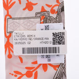 Hermes Hermes Etriers Remix / 鐙 · Remix Twilley Silver System / Orange Women Silk 100% Scarf New Sinkjo